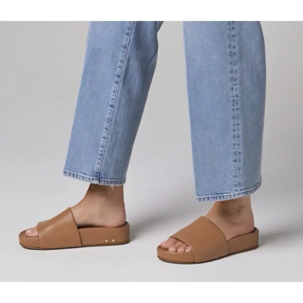 🆕Beek Pelican Tan Leather Platform Slide Sandal